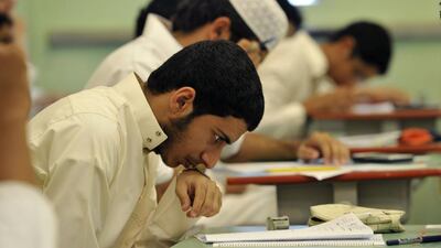 The UAE Ministry of Education is set to hold exams in November. AFP
