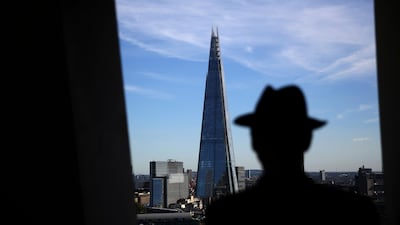The taxis have been spotted in front of The Shard, pictured, and on Edgware Road in London. Neil Hall / Reuters