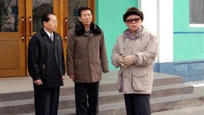 Kim Jong Il, right, inspecting the Wonsan Chemical Factory at Wonsan city in Kangwon province in North Korea, in a photo released on Feb 15 2009.