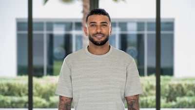 Former Manchester United and Leicester City defender Danny Simpson is now a player-coach with Arabian Falcons in Dubai. Ahmed Ramzan / The National