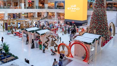 Winter Wonderland at Town Square, Yas Mall in Abu Dhabi. Victor Besa / The National