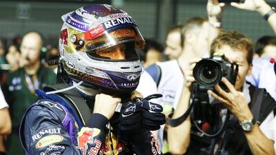 Sebastian Vettel beat Fernando Alonso by 32 seconds in the Singapore Grand Prix. Diego Azubel / EPA