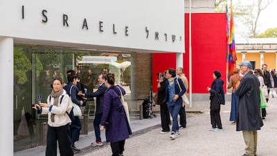 The Israel Pavilion at Giardini during the 60th Biennale Art in 2024. Getty Images