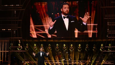 Host Jason Manford on stage. Getty Images