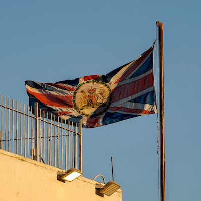 Image 18: The special consulate general flag of the UK flies at the consulate in East Jerusalem, which pre-dates the Israeli state by 110 years. Reuters