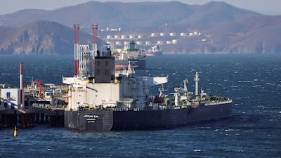 A crude oil tanker near the Russian port city of Nakhodka. Reuters