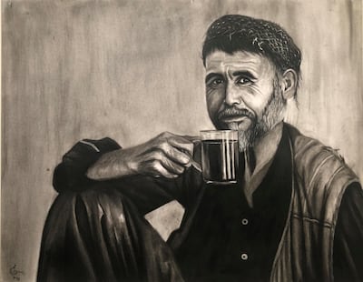 'Afghan Man', 2019 by Robaba Mohammadi