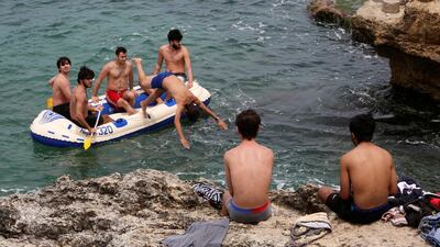 Boys enjoy the water on May 5 as Lebanon extended a shutdown to curb the spread of Covid-19, Beirut's seaside Corniche, Lebanon. Lebanon is a relatively water-rich country in a water-scarce region. However, the country suffers from a problem common in the developing world: one of poor and ineffective integrated water resource management. Even some of Beirut’s wealthiest neighbourhoods lack access to a regular supply of water and are forced to rely on tankers. Aziz Taher / Reuters