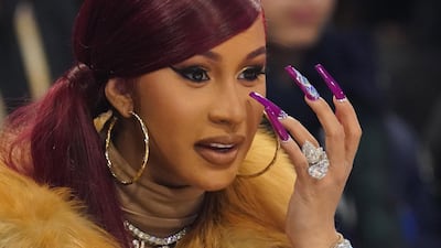 Feb 16, 2020; Chicago, Illinois, USA; Recording artist Cardi B in attendance during the 2020 NBA All Star Game at United Center. Mandatory Credit: Kyle Terada-USA TODAY Sports