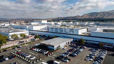 Tesla's factory in Fremont, California. AP