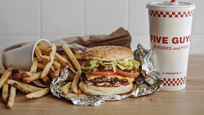 Five Guys has opened its first location in Abu Dhabi in Marina Mall. Courtesy Five Guys