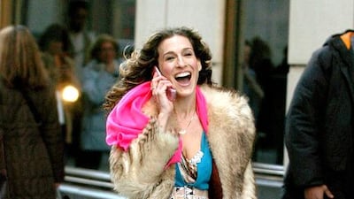 Carrie Bradshaw in a scene from the HBO series, Sex and the City. Courtesy HBO