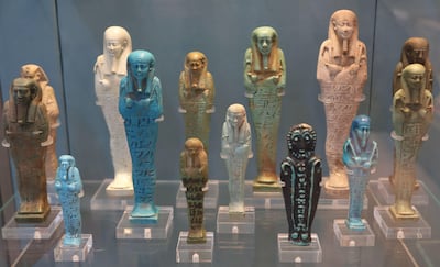 Egyptian shabtis in the British Museum like the one that was bought from a convicted smuggler. Alamy