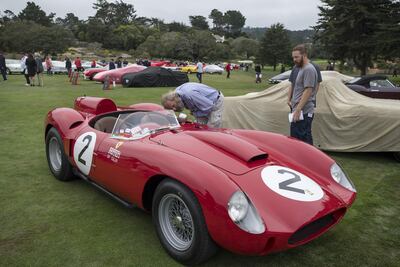 A 1958 Ferrari NV 412 S at the Ferrari Concours during the 2017 Pebble Beach Concours d'Elegance in Pebble Beach. Bloomberg