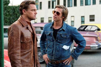 Both Leonardo DiCaprio and Brad Pitt give incredible performances in the Tarantino movie. Courtesy Andrew Cooper.