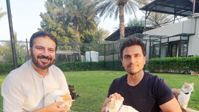Musician Sami Yusuf and 1001 Paws founder Ahmed Salim, right. Yusuf is an ambassador for the non-profit animal protection group. All photos: 1001 Paws (unless otherwise specified)