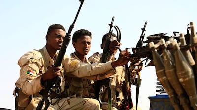 Fighters from Sudan's paramilitary Rapid Support Forces. AP