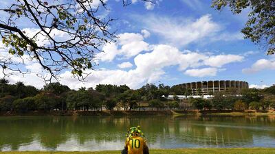 A Brazilian fan sits outside Estadio Mineirao in Belo Horizonte on July 8, 2014. Brazil would later lose to Germany 7-1 in their semi-final match their. Kai Pfaffenbach / Reuters