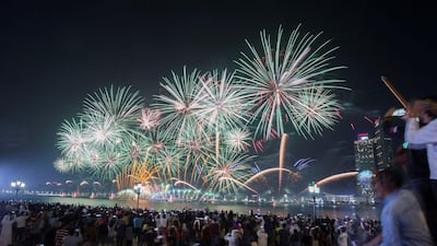 The display at Abu Dhabi Corniche. Leslie Pableo for The National
