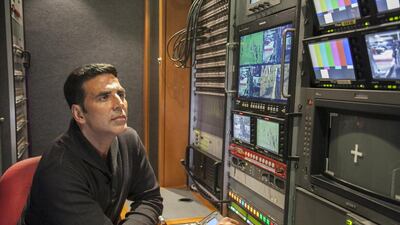 Akshay Kumar in an Abu Dhabi Media LIVE truck. The actor is in Abu Dhabi to shoot scenes for his upcoming Hindi movie, Baby. Mohammed Al Neyadi / The National