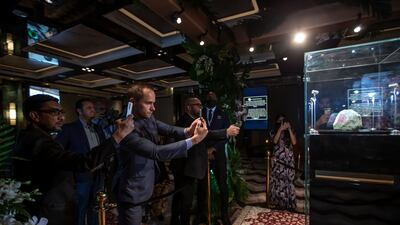 The stone was unveiled at Waldorf Astoria Dubai International Financial Centre.