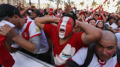 Peru's fans watching the game in Lima react to the defeat. AFP