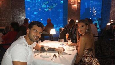 'Love Island''s Adam Collard and Zara McDermott at Atlantis, The Palm on February 2. The pair enjoyed a few days at the hotel and appeared at the Wavehouse opening. Instagram / Zara McDermott