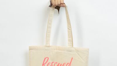 Rescued & Proud Tate Bag, Dh45, www.howlandgrowl.com. Photo: Howl and Growl