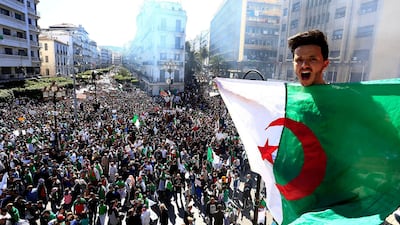 Tens of thousands of people gathered Friday in Algeria's capital and other cities amid heavy security for what could be decisive protests against longtime leader Abdelaziz Bouteflika. AP