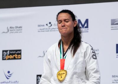 Magdalena Loska defeated Yara Kakish in the 70kg category at the Mubadala Arena. Reem Mohammed / The National