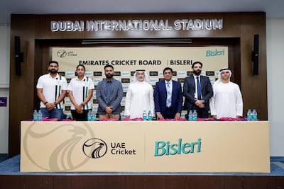 UAE men's team captain Muhammad Waseem, left, in Dubai. Photo: ECB
