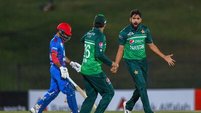 Pakistan's Haris Rauf picked up five wickets in the first ODI against Afghanistan in Hambantota. AFP
