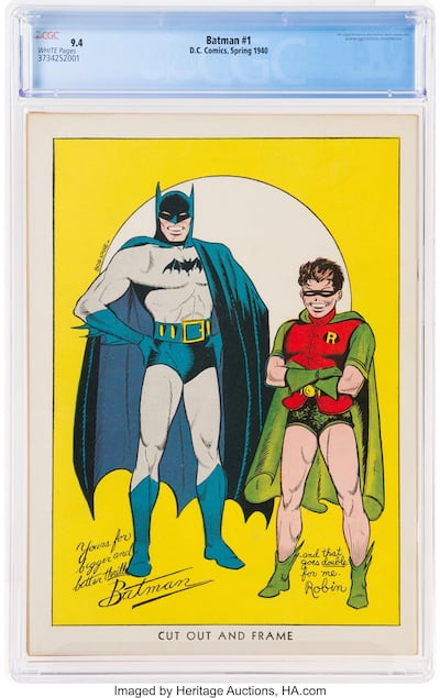 Batman No.1. Courtesy Heritage Auctions
