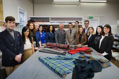 Modern Artisan students with Charles, Prince of Wales and Federico Marchetti at The Prince's Foundation