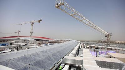 The 235,000 square metre Yas Mall, above, is due to open in November. Sammy Dallal / The National