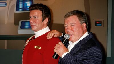 Canadian actor William Shatner as he unveils a wax figure of himself as Captain Kirk. Reuters