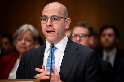 Stephen Miran speaks during his confirmation hearing to serve on the Federal Reserve Board in a temporary capacity. EPA