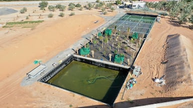 Mohamed Al Nuaimi's agroponic system is being used to rear fish and grow crops in Sharjah. Photo: Mohamed Al Nuaimi