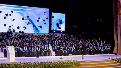 The 2015 graduation ceremony of the Applied Technology High School at Emirates Palace on Monday. Sharina Lootah / Crown Prince Court - Abu Dhabi