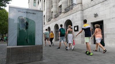 In snapping up Apple shares, investors are betting that its strong balance sheet will allow it to continue returning cash to shareholders. Bloomberg