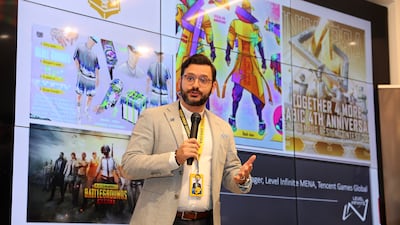 Naji Ghaziri, senior operations manager, Mena, for Tencent Games Global, speaks at the press conference