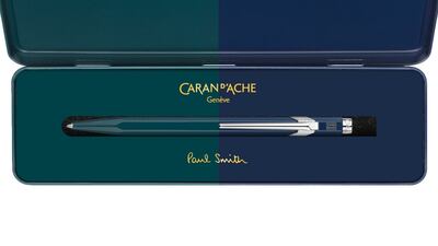 Limited-edition Paul Smith x Caran d'Ache pen, Dh189, Officeoneuae.com. Photo: Office One Supplies & Stationery