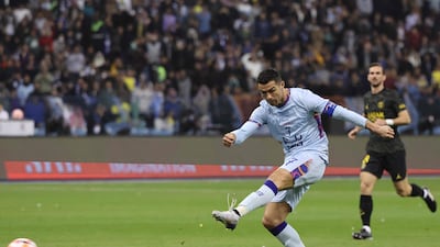 Riyadh All-Star's Portuguese forward Cristiano Ronaldo takes a shot. AFP