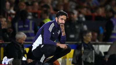 Manchester United manager Ruben Amorim after the League Cup defeat to Grimsby Town at Blundell Park. Getty Images