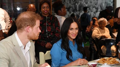 Britain's Prince Harry and Meghan, Duchess of Sussex visit District Six Museum, on the first day of their African tour in Cape Town, South Africa, September 23, 2019. Facundo Arrizabalaga/Pool via REUTERS
