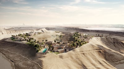 A rendering of Wadi Safar, which will be home to a championship golf course, polo club and hotels including Aman, Oberoi and Six Senses. Photo: Diriyah Company