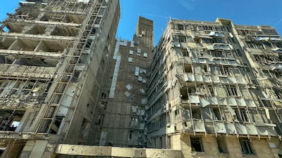 A view of the damaged Gandi Hospital in Tehran. AFP