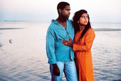 Denzel Washington and Sarita Choudhury in Mississippi Masala. Photo: Palace Pictures