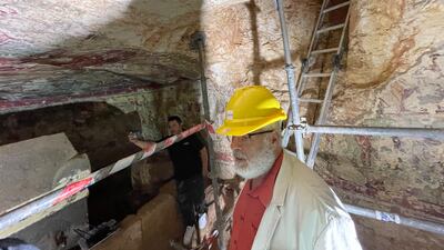 Inside the Greco-Roman tomb discovered in 2016.