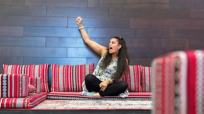 Palestinian-American comic Maysoon Zayid at NYU Abu Dhabi on Saadiyat Island in Abu Dhabi on September 11, 2017. Christopher Pike / The National